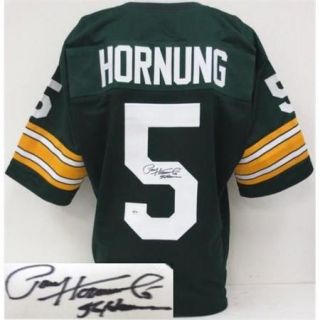 Sports Integrity 11788 Paul Hornung Green Bay Signed Custom Jersey 56 Heisman Inscribed SI Auth.