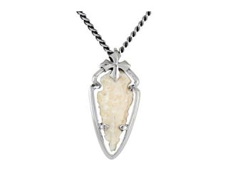 King Baby Studio Carved Ivory Arrowhead In A Bezel Setting Necklace W Mb Cross