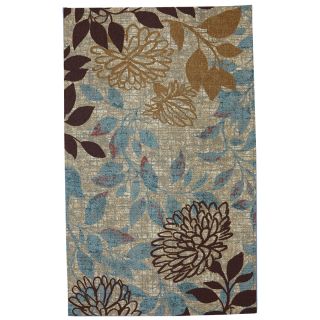 Mohawk Home Bella Garden Ivory Rectangular Outdoor Tufted Area Rug (Common: 5 x 8; Actual: 60 in W x 96 in L x 0.5 ft Dia)