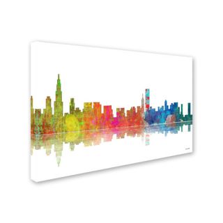 Chicago Illinois Skyline III by Marlene Watson Graphic Art on Wrapped