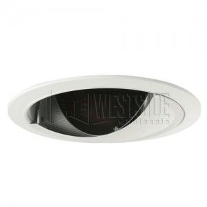 Halo 425W Recessed Lighting Trim, 6" Line Voltage Coilex Baffle and Reflector Scoop Wall Wash   White