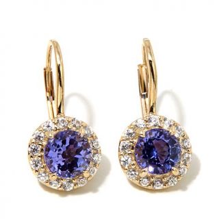 Rarities: Fine Jewelry with Carol Brodie 10K Gemstone and White Zircon Drop Ear   7734578
