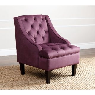 ABBYSON LIVING Laguna Tufted Purple Swoop Chair   16608210  