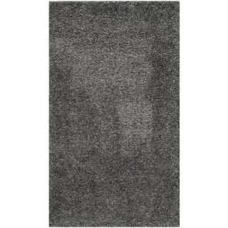 Safavieh California Shag Dark Grey Rectangular Indoor Machine Made Area Rug (Common: 4 x 6; Actual: 48 in W x 72 in L x 0.58 ft Dia)