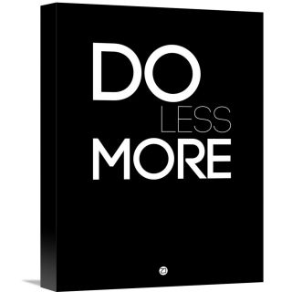 Do Less More Textual Art on Wrapped Canvas