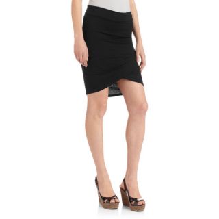 Women's Overlapping Tulip Front Mini Skirt