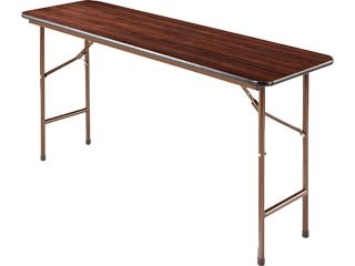Alera ALEFT726018WA Folding Table, Rectangular, 60w x 18d x 29h, Walnut