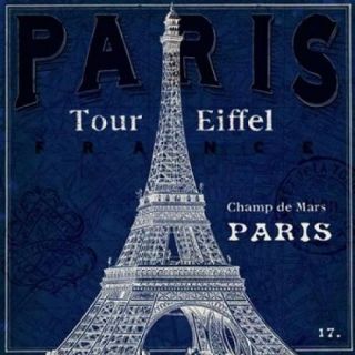 Blueprint Tour Eiffel Poster Print by Sue Schlabach (24 x 24)