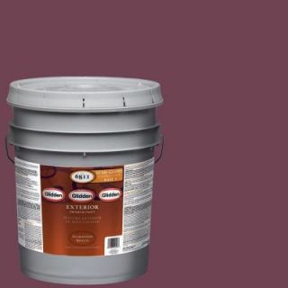 Glidden Premium 5 gal. #HDGR26D Wild Plum Semi Gloss Latex Exterior Paint HDGR26DPX 05S
