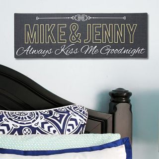 Personal Creations Personalized Always Kiss Me Goodnight Canvas   9" x 27"   7768557
