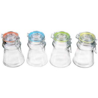 Global Amici Rainbow Flip Assorted Glass Jars   Set of 4