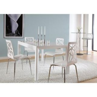 Euro Style Adara 5 Piece Dining Set with Sophia Chairs   White
