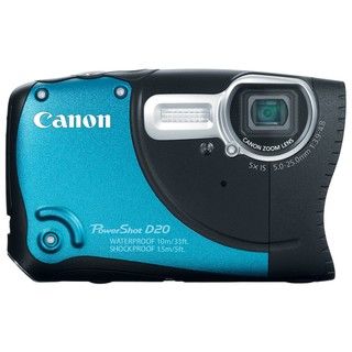 Canon PowerShot D20 12.1MP Waterproof Blue Digital Camera