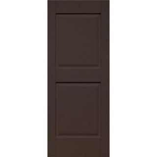 Home Fashion Technologies Plantation 14 in. x 29 in. Solid Wood Panel Exterior Shutters Behr Bitter Chocolate 1451429790