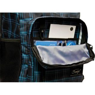 Sumdex Newport Trolley Backpack   15.6in Blue Plaid   16424948