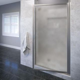 Basco Deluxe 24 1/2 in. x 63 1/2 in. Framed Pivot Shower Door in Brushed Nickel 100 2BN