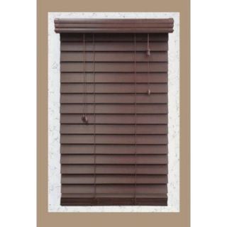 Home Decorators Collection Cut to Width Brexley 2 1/2 in. Premium Wood Blind   23 in. W x 64 in. L (Actual Size 22.5 in. W x 64 in. L ) 23032