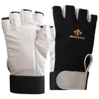 IMPACTO BG401L Anti Vibration Gloves,L,Black/White,PR