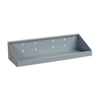 Triton Products LocHook 18 in.W x 6 1/2 in.Deep Gray Epoxy Powder Coated Steel Shelf for LocBoard 56186