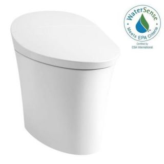 KOHLER Veil Intelligent 1 piece 0.8/1.28 GPF Dual Flush Elongated Toilet in White K 5401 0