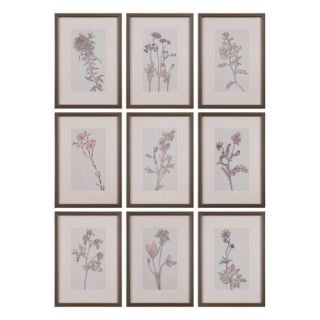 Spring Delights Floral 9 Piece Framed Graphic Art Set by One Allium