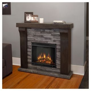 Real Flame Avondale Cast Electric Decorataive Fireplace   Gray