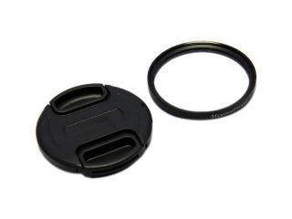 Maximal Power COMBO LCUV37 37 mm Lens Cap plus 37 mm Ultra Violet UV Filter Lens Kit (Black)