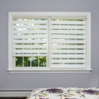Aurora Home Premium Duo roller White Wood look Window Shade   16017182