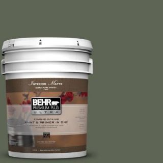 BEHR Premium Plus Ultra 5 gal. #BXC 06  Foliage Matte Interior Paint 175305
