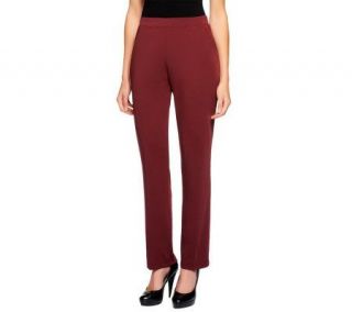 Susan Graver Regular Milano Knit Pull on Pants with Pockets —