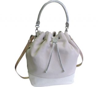 Womens Adrienne Landau Calypso LES Bucket Bag   White