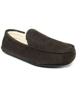 Club Room Mens Slippers, Evan Suede Sherpa Lined Wool Loafers   Shoes