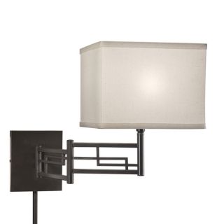 Transitional 1 light Bronze Swing Arm Pin up Plug in Wall Lamp
