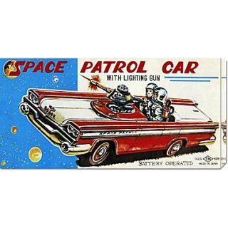 Global Gallery Space Patrol Car by Retrotrans Vintage Advertisement on Wrapped Canvas