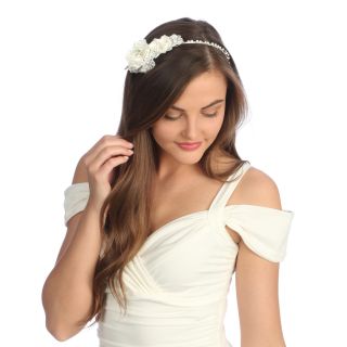 Amour Bridal Satin and Lace Floral Headband   Shopping
