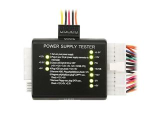 20 / 24 pin Power Supply Tester for ATX / SATA / HDD, Black