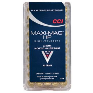 CCI Varmint Ammo .22 Win Mag 40 gr. Maxi Mag JHP 413543