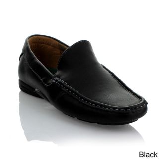 Oxford and Finch Mens Topstitched Hardware Accent Loafers