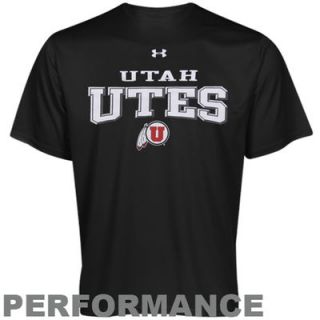 Under Armour Utah Utes HeatGear Performance T Shirt   Black