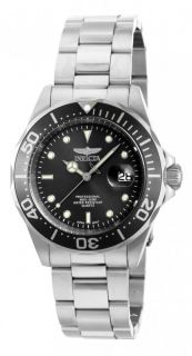Invicta Pro Diver Black Dial Stainless Steel Mens Watch 14969   Pro